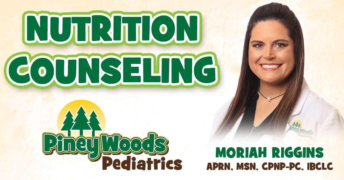 Moriah Riggins offers nutrition counseling for patients of PineyWoods Pediatrics.